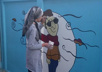 نقاشی دیواری- رفتن برای رسیدن 1 - داورزن سبزوار